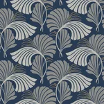 Candice Olson Dancing Leaves - Navy Wallpaper | Buy Online Candice Olson Dancing Leaves wallpaper, color Navy, SKU DT5133