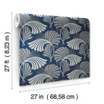 Candice Olson Dancing Leaves - Navy Wallpaper | Buy Online Candice Olson Dancing Leaves wallpaper, color Navy, SKU DT5133