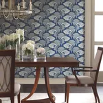 Candice Olson Dancing Leaves - Navy Wallpaper | Buy Online Candice Olson Dancing Leaves wallpaper, color Navy, SKU DT5133