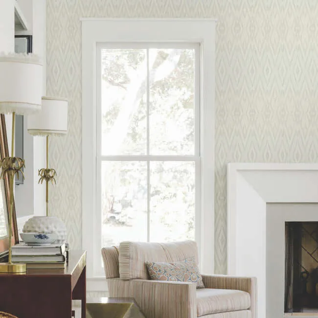 Candice Olson Diamond Marquise - Blue & Neutral Wallpaper | Buy Online Candice Olson Diamond Marquise wallpaper, color Blue & Neutral, SKU EV3914