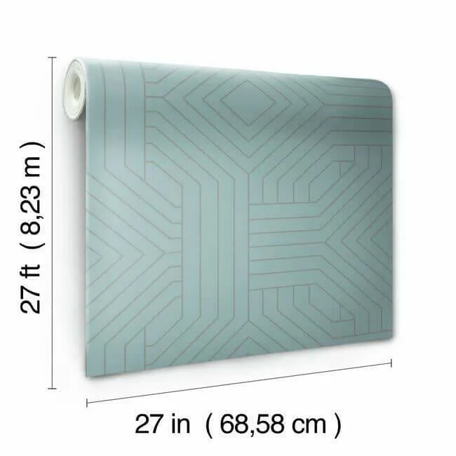 Candice Olson Diverging Diamonds - Blue Wallpaper | Buy Online Candice Olson Diverging Diamonds wallpaper, color Blue, SKU CI2372
