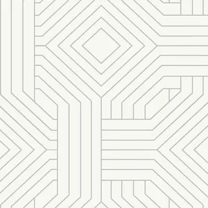 Candice Olson Diverging Diamonds wallpaper, color White, SKU CI2374