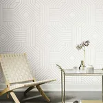 Candice Olson Diverging Diamonds wallpaper, color White, SKU CI2374