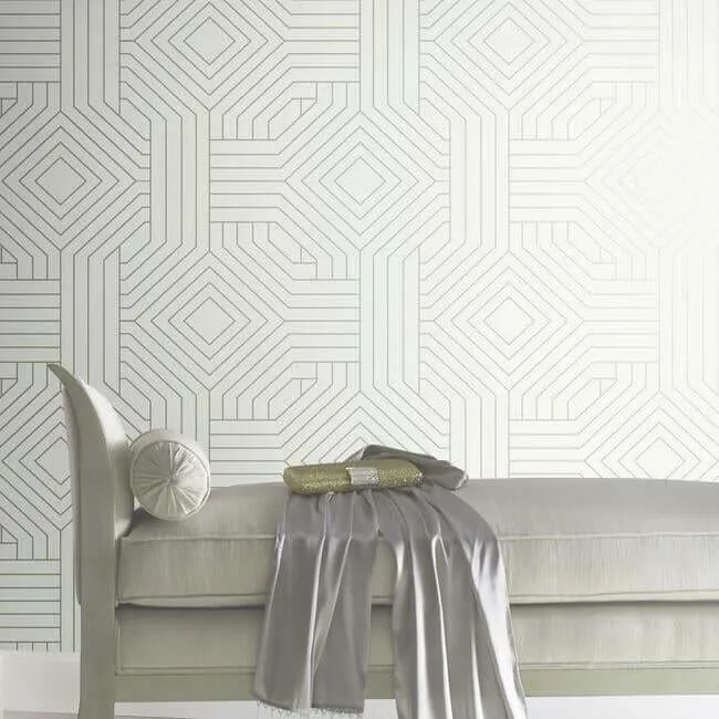Candice Olson Diverging Diamonds wallpaper, color White, SKU CI2374