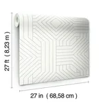 Candice Olson Diverging Diamonds wallpaper, color White, SKU CI2374