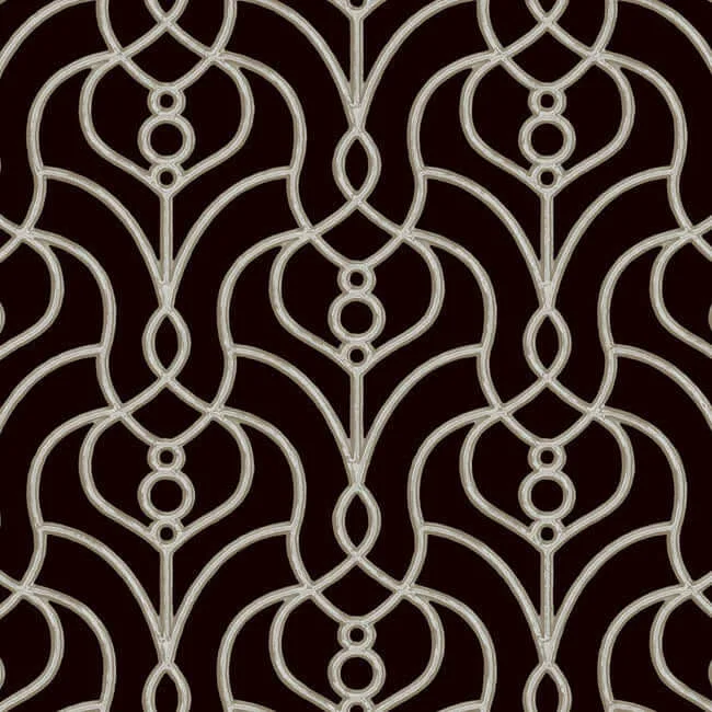 Candice Olson Divine Trellis wallpaper, color Black, SKU EV3945