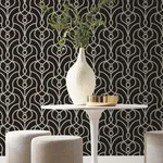 Candice Olson Divine Trellis - Black Wallpaper | Buy Online Candice Olson Divine Trellis wallpaper, color Black, SKU EV3945