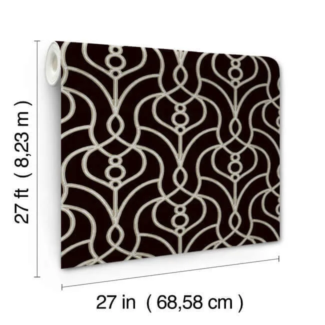 Candice Olson Divine Trellis - Black Wallpaper | Buy Online Candice Olson Divine Trellis wallpaper, color Black, SKU EV3945