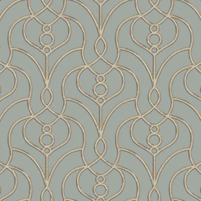 Candice Olson Divine Trellis wallpaper, color Dusty Blue, SKU EV3948