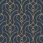 Candice Olson Divine Trellis wallpaper, color Navy, SKU EV3946