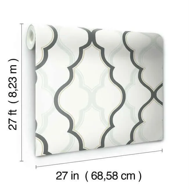 Candice Olson Double Damask - White & Black Wallpaper | Buy Online Candice Olson Double Damask wallpaper, color White & Black, SKU CI2391