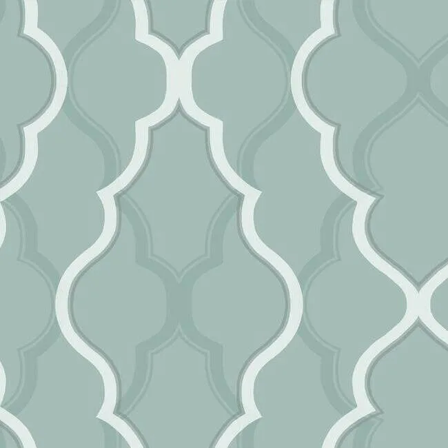 Candice Olson Double Damask wallpaper, color Teal, SKU CI2394