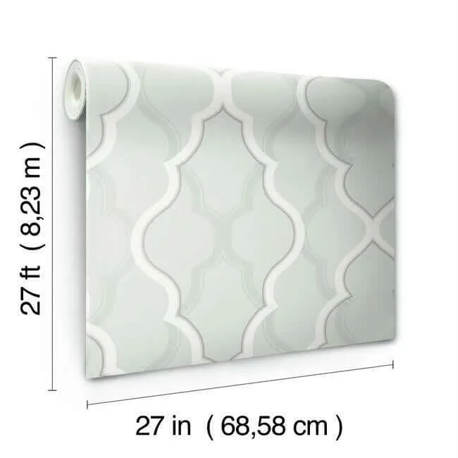 Candice Olson Double Damask wallpaper, color Silver, SKU CI2397