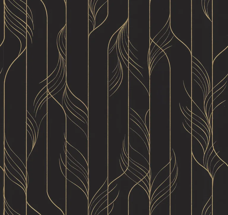 Candice Olson Elemental Thread wallpaper, color Black & Gold, SKU DF3305