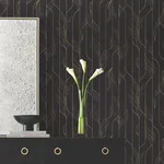 Candice Olson Elemental Thread - Black & Gold Wallpaper | Buy Online Candice Olson Elemental Thread wallpaper, color Black & Gold, SKU DF3305