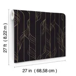 Candice Olson Elemental Thread - Black & Gold Wallpaper | Buy Online Candice Olson Elemental Thread wallpaper, color Black & Gold, SKU DF3305