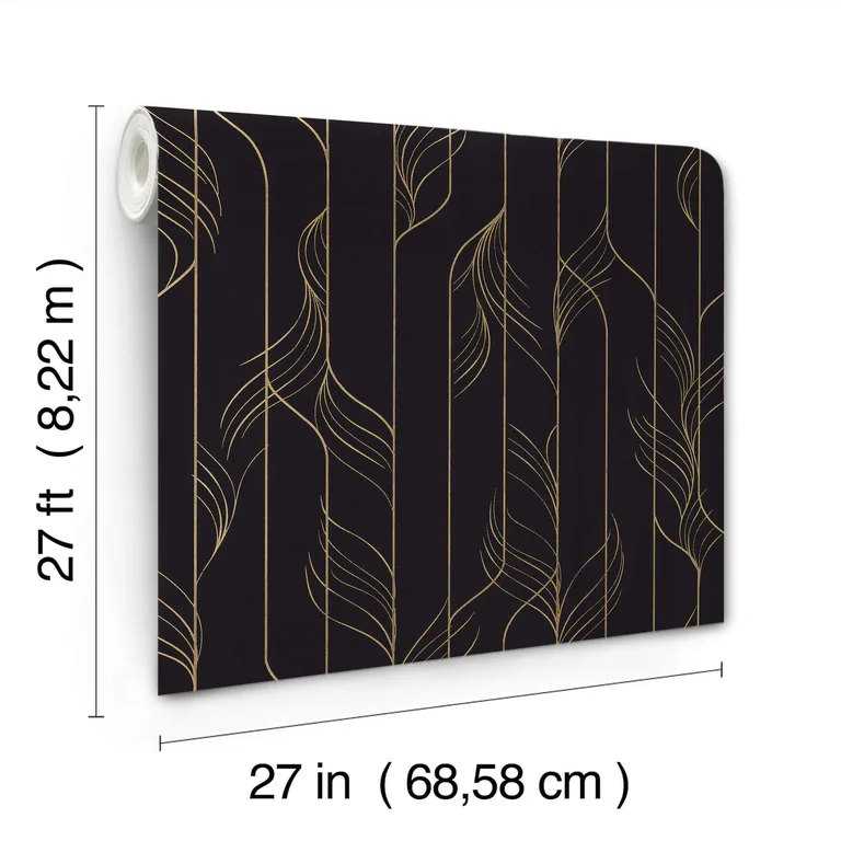Candice Olson Elemental Thread wallpaper, color Black & Gold, SKU DF3305