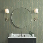 Candice Olson Elemental Thread wallpaper, color Green & Gold, SKU DF3306
