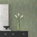 Candice Olson Elemental Thread wallpaper, color Green & Gold, SKU DF3306