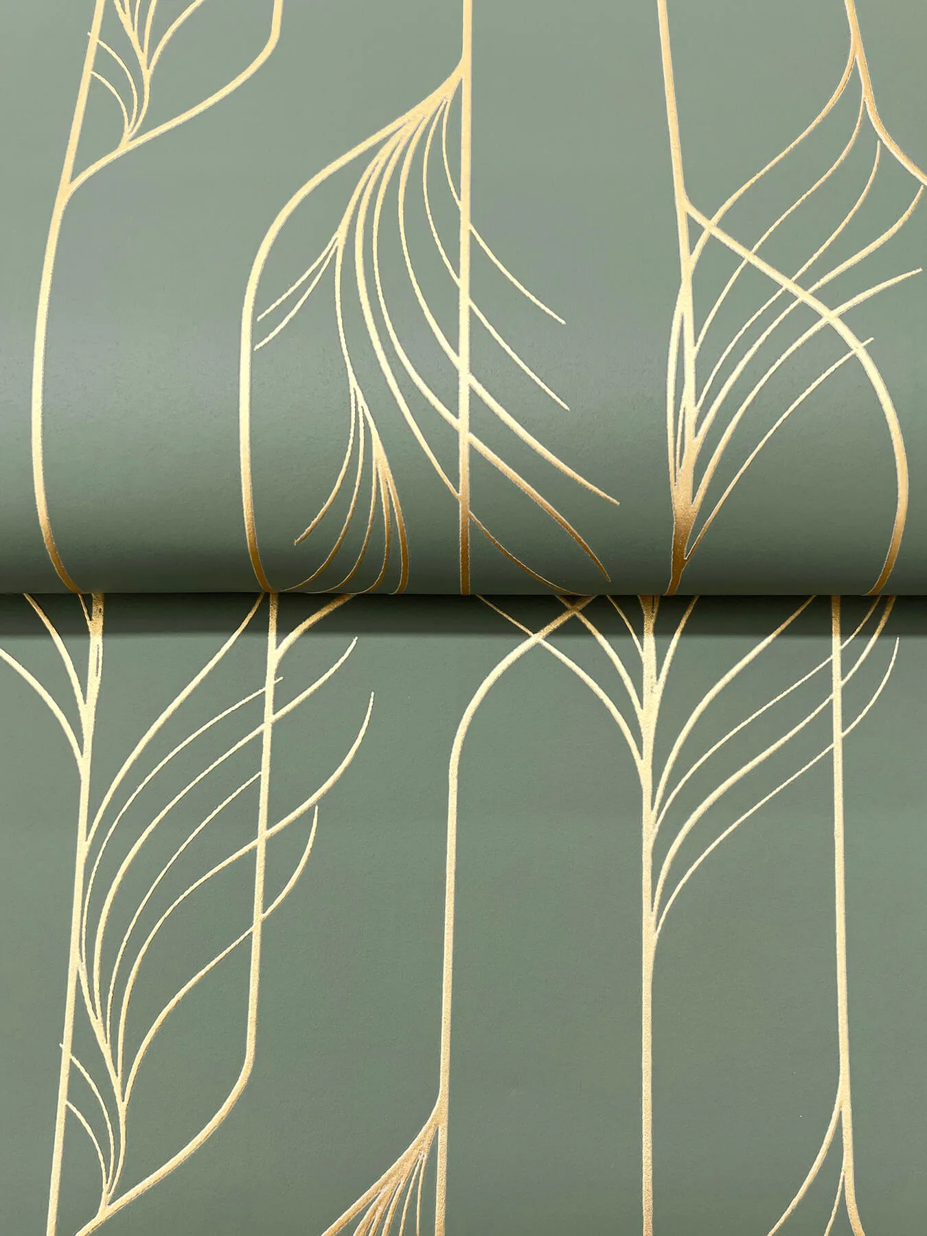 Candice Olson Elemental Thread wallpaper, color Green & Gold, SKU DF3306