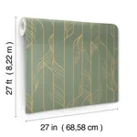 Candice Olson Elemental Thread wallpaper, color Green & Gold, SKU DF3306