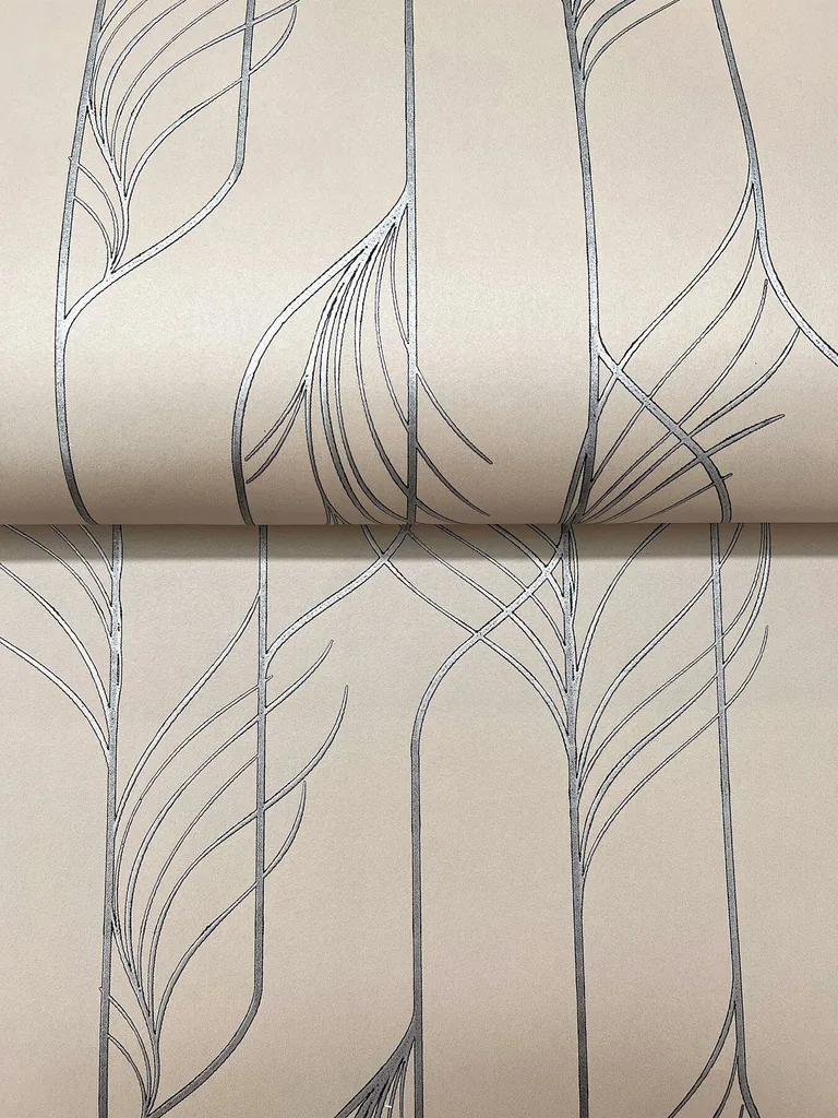 Candice Olson Elemental Thread wallpaper, color Neutral Pearl & Silver, SKU DF3303