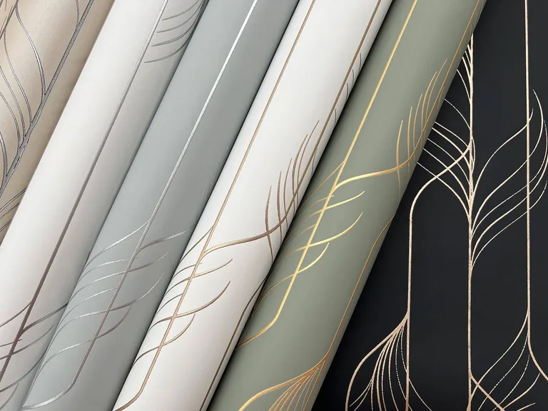 Candice Olson Elemental Thread wallpaper, color Neutral Pearl & Silver, SKU DF3303