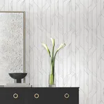 Candice Olson Elemental Thread wallpaper, color White & Silver, SKU DF3302