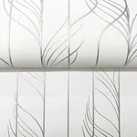 Candice Olson Elemental Thread wallpaper, color White & Silver, SKU DF3302