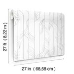 Candice Olson Elemental Thread wallpaper, color White & Silver, SKU DF3302