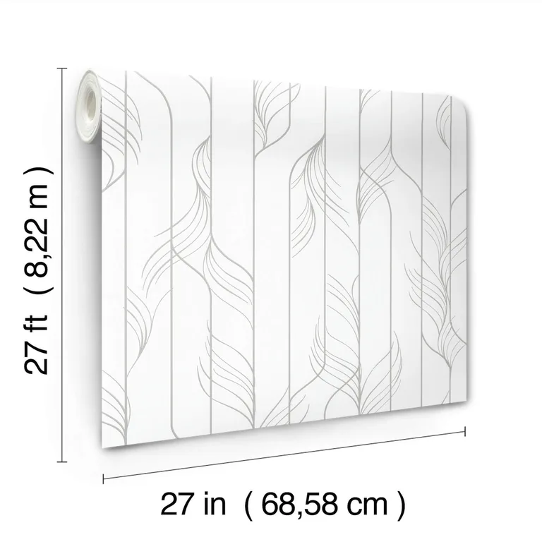 Candice Olson Elemental Thread wallpaper, color White & Silver, SKU DF3302