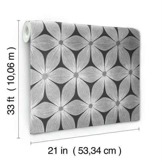 Candice Olson Everlasting wallpaper, color Black & Silver, SKU CI2305