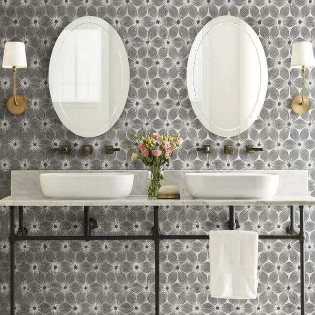 Candice Olson Everlasting wallpaper, color White & Silver, SKU CI2302