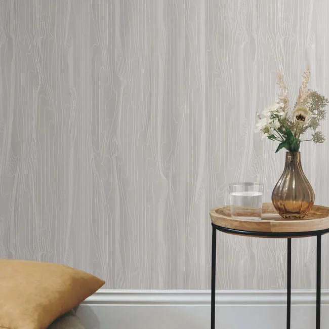 Candice Olson Fantasy Faux Bois wallpaper, color Grey & White, SKU DT5034