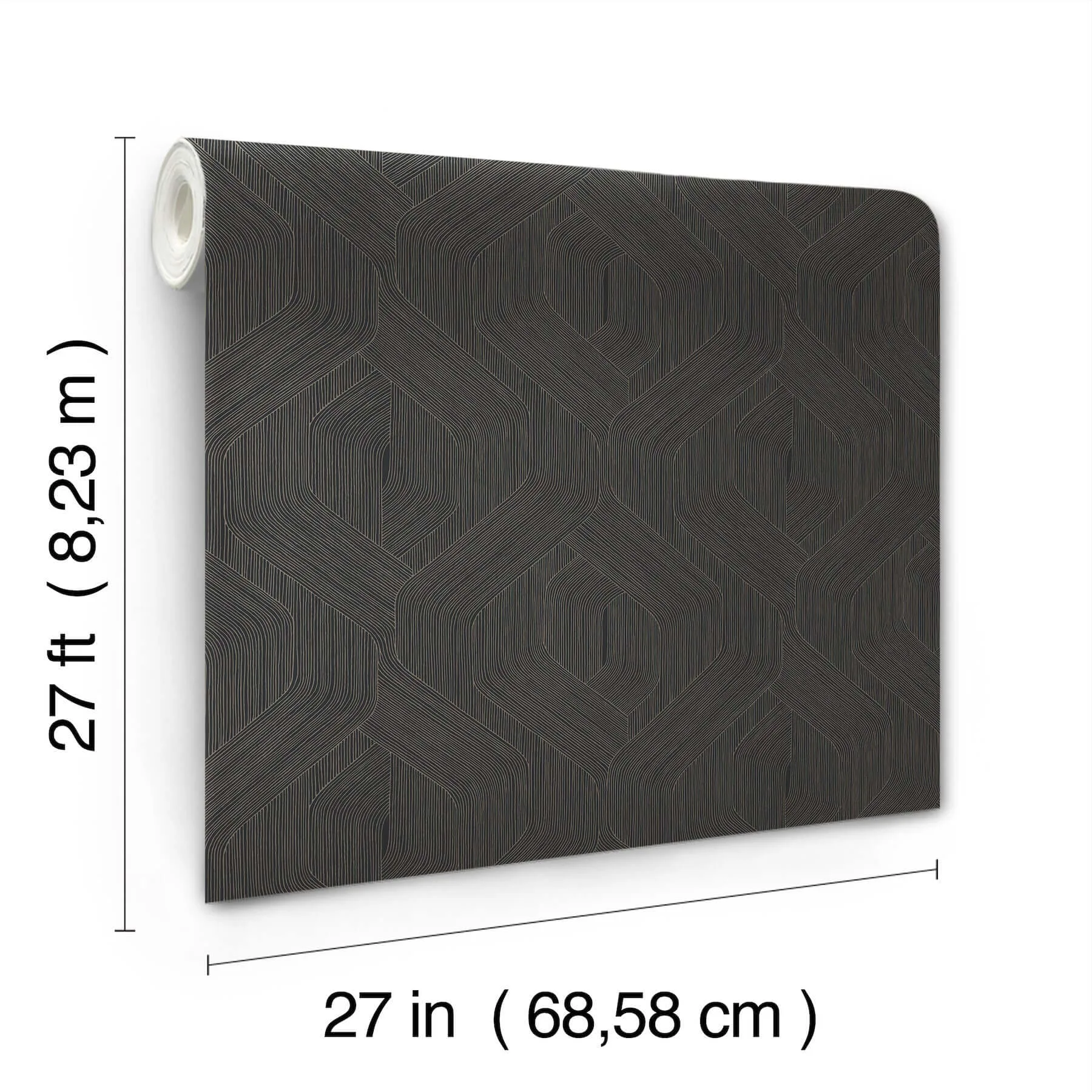 Candice Olson Fine Line - Black Wallpaper | Buy Online Candice Olson Fine Line wallpaper, color Black, SKU NT6192