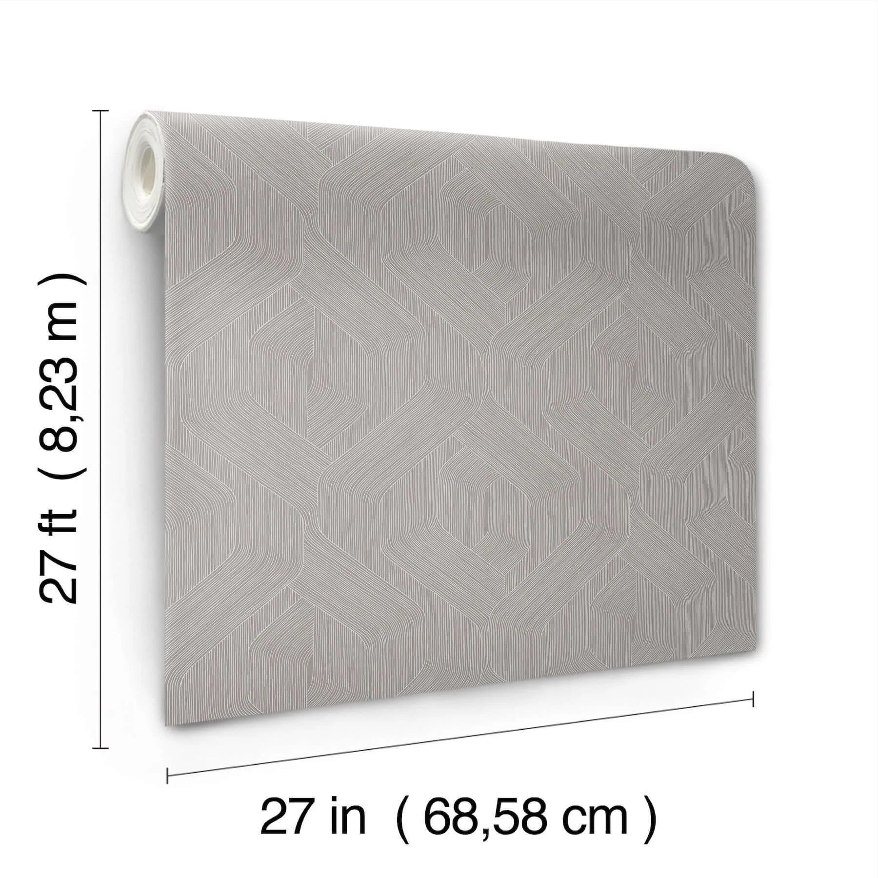 Candice Olson Fine Line wallpaper, color Grey, SKU NT6191