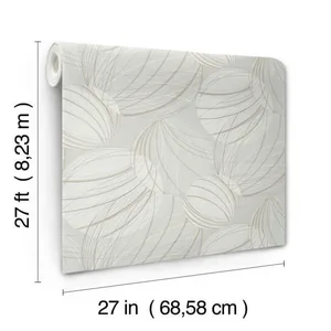 Candice Olson Floating Lanterns wallpaper, color Light Grey, SKU EV3907