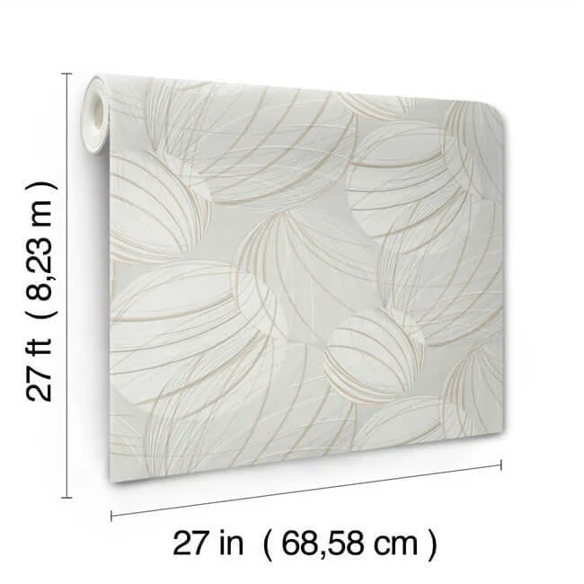 Candice Olson Floating Lanterns wallpaper, color Light Grey, SKU EV3907