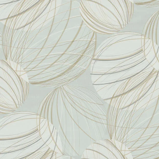 Candice Olson Floating Lanterns wallpaper, color Smokey Blue, SKU EV3905