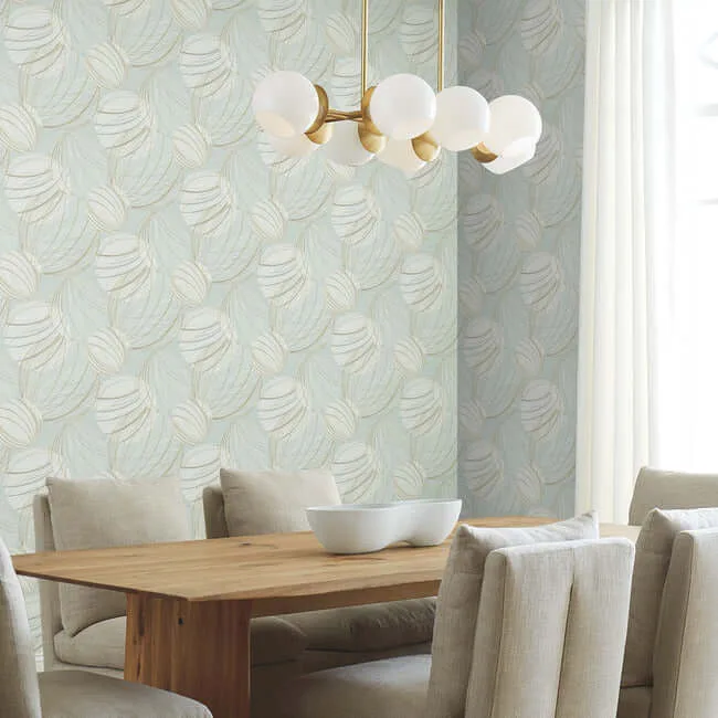 Candice Olson Floating Lanterns - Smokey Blue Wallpaper | Buy Online Candice Olson Floating Lanterns wallpaper, color Smokey Blue, SKU EV3905