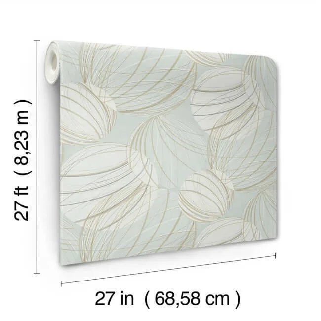 Candice Olson Floating Lanterns - Smokey Blue Wallpaper | Buy Online Candice Olson Floating Lanterns wallpaper, color Smokey Blue, SKU EV3905