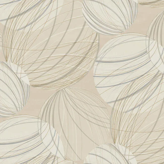 Candice Olson Floating Lanterns wallpaper, color Taupe, SKU EV3908