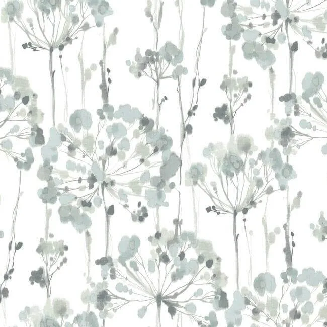 Candice Olson Flourish wallpaper, color Blue & Grey, SKU CI2426