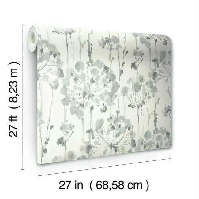 Candice Olson Flourish wallpaper, color Blue & Grey, SKU CI2426