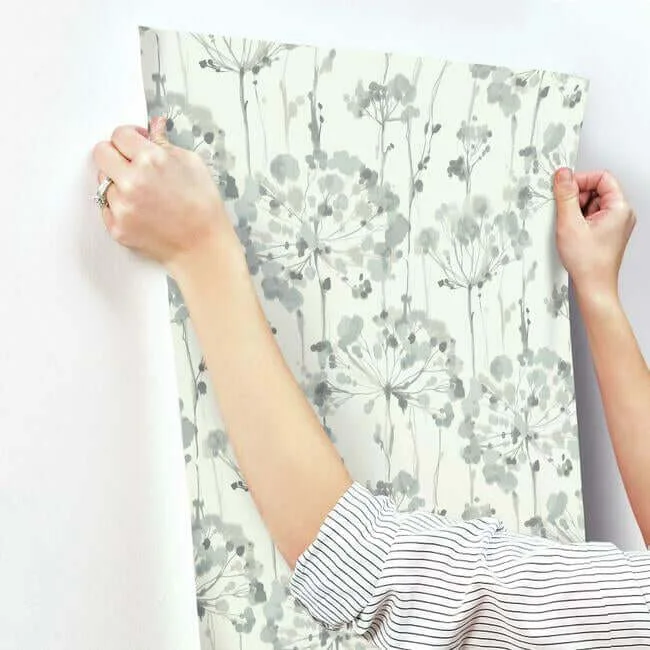 Candice Olson Flourish wallpaper, color Blue & Grey, SKU CI2426