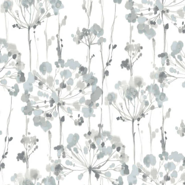 Candice Olson Flourish wallpaper, color Sheer Blue & Grey, SKU PSW1428RL