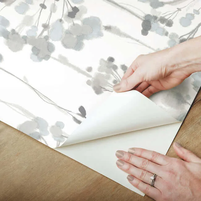 Candice Olson Flourish - Sheer Blue & Grey Wallpaper | Buy Online Candice Olson Flourish wallpaper, color Sheer Blue & Grey, SKU PSW1428RL