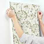 Candice Olson Flourish - Taupe Metallic Wallpaper | Buy Online Candice Olson Flourish wallpaper, color Taupe Metallic, SKU CN2103