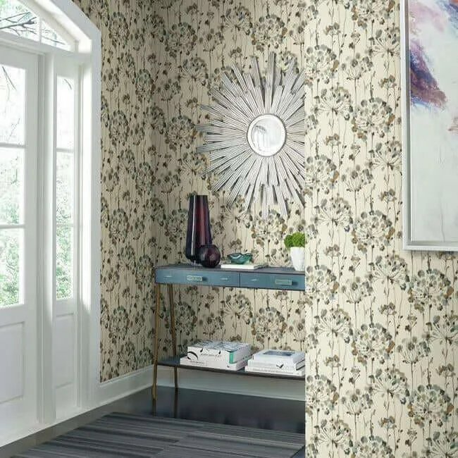 Candice Olson Flourish - Teal Wallpaper | Buy Online Candice Olson Flourish wallpaper, color Teal, SKU CN2100
