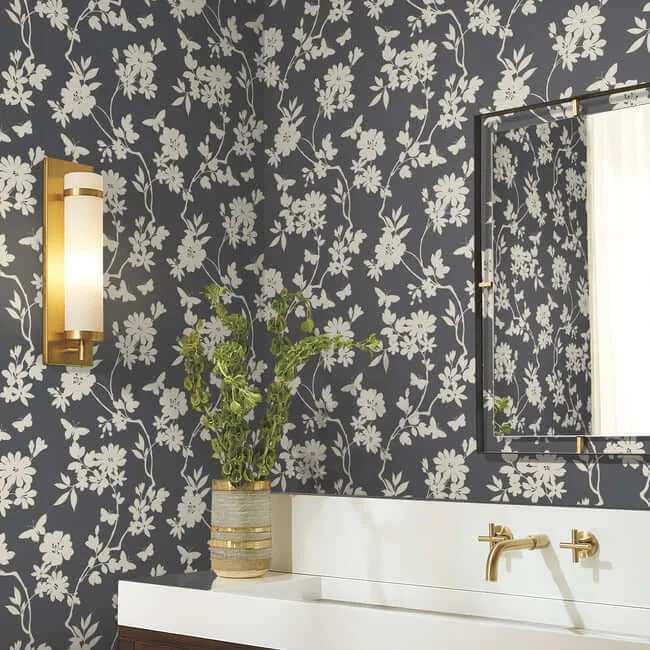 Candice Olson Flutter Vine - Grey Wallpaper | Buy Online Candice Olson Flutter Vine wallpaper, color Grey, SKU DT5025